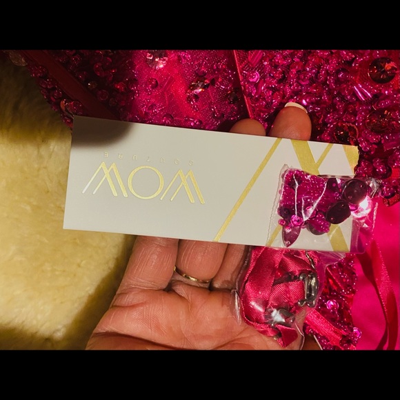 WOW Couture Fuchsia Sequin Gown - Picture 4 of 9